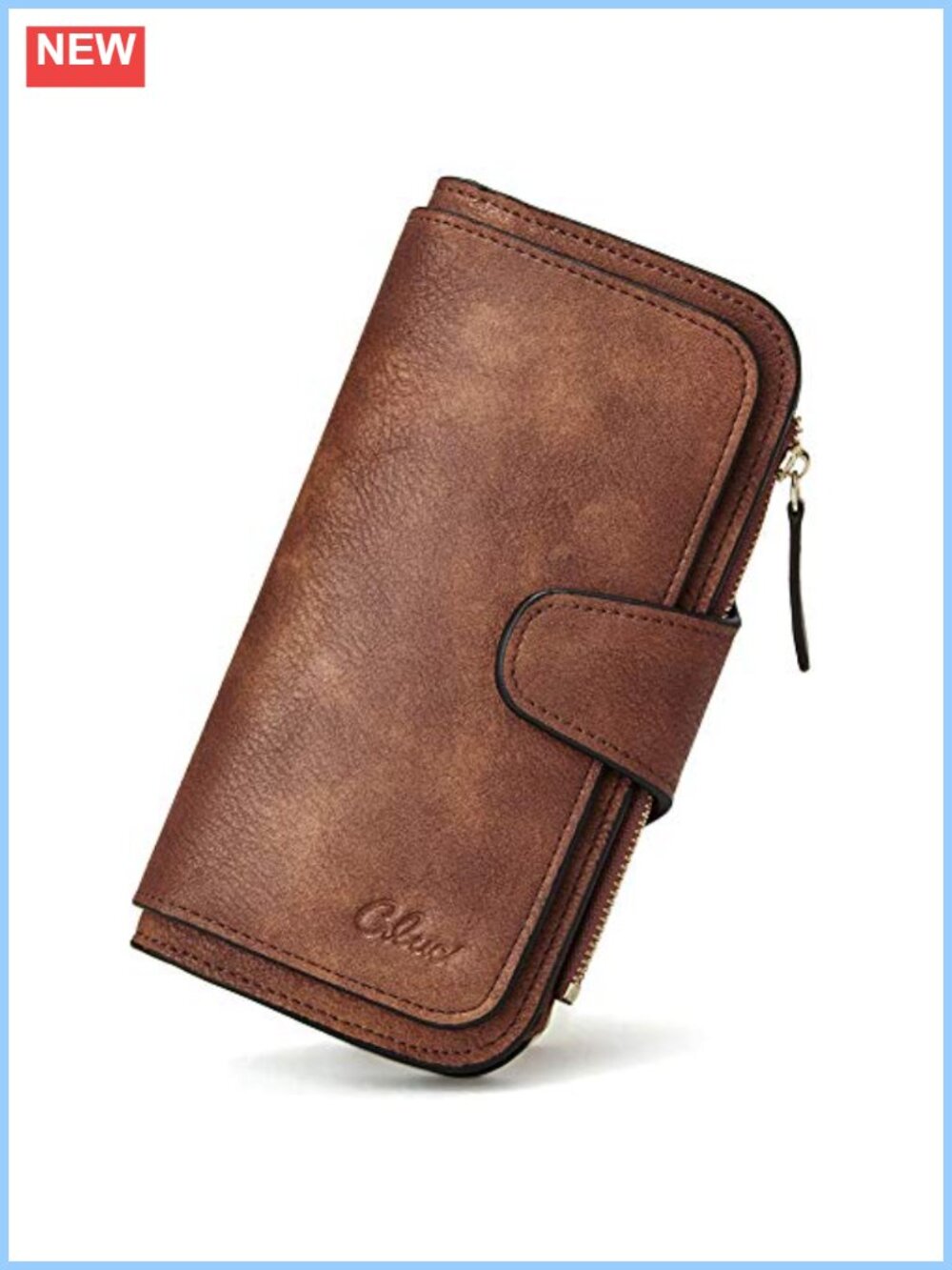Leather RFID Blocking Trifold Wallet & Shoulder Bag Set
